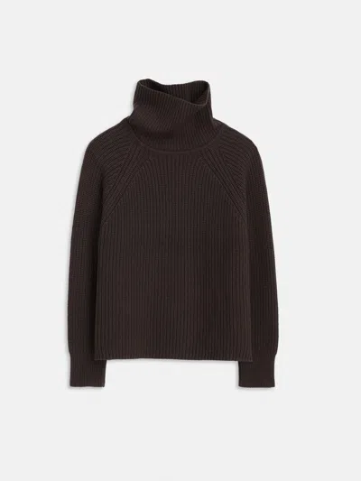 Alex Mill Chelsea Turtleneck In Cotton Cashmere In Chocolate