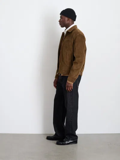 Alex Mill Charlie Zip Jacket In Corduroy In Saddle