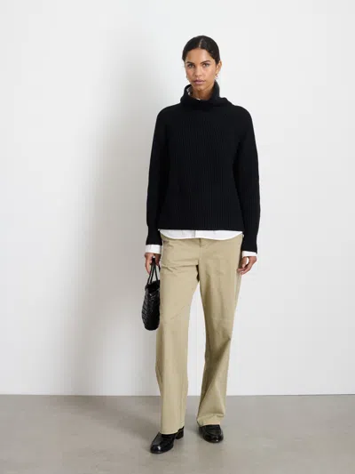 Alex Mill Chelsea Turtleneck In Cotton Cashmere In Black