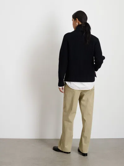 Alex Mill Chelsea Turtleneck In Cotton Cashmere In Black