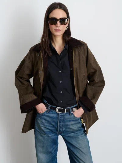 Alex Mill Chiltern Street Jacket In Waxed Cotton In Brown