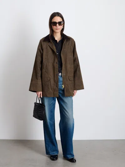 Alex Mill Chiltern Street Jacket In Waxed Cotton In Brown
