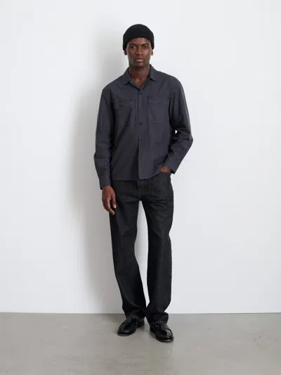 Alex Mill Field Shirt In Crosshatch Cotton In Charcoal