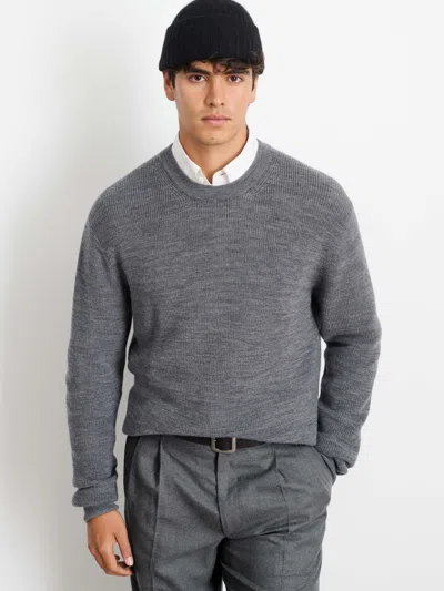Alex Mill Hank Crewneck Sweater In Wool In Heather Grey