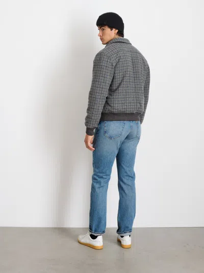 Alex Mill Houndstooth Bomber In Charcoal