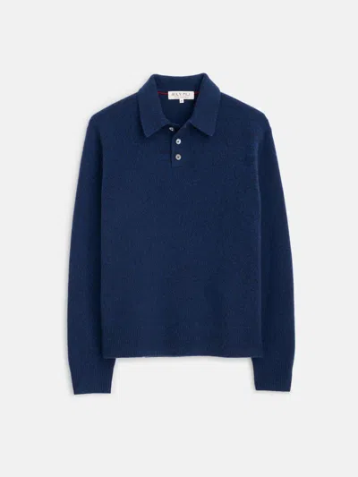 Alex Mill Jacob Polo Sweater In Cashmere In Heather Navy