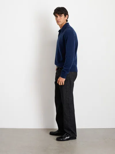 Alex Mill Jacob Polo Sweater In Cashmere In Heather Navy