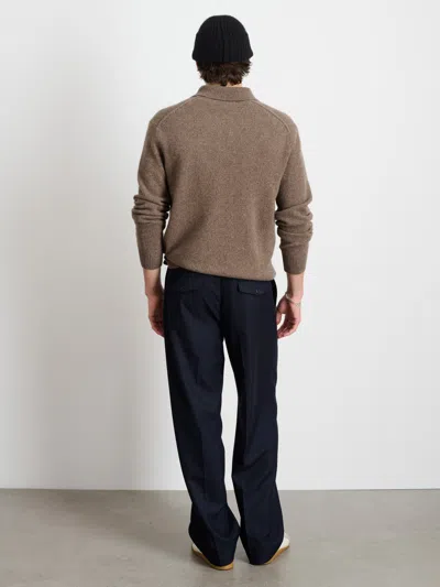 Alex Mill Jacob Polo Sweater In Cashmere In Heather Walnut