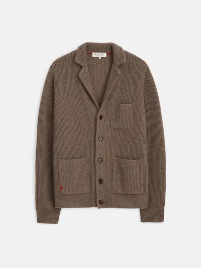 Alex Mill Mitchell Cardigan In Washed Cashmere In Heather Walnut
