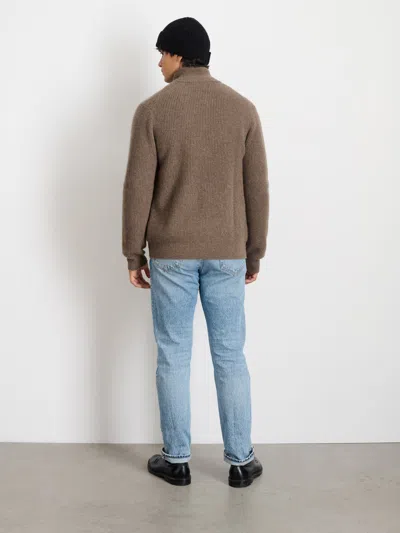 Alex Mill Mitchell Cardigan In Washed Cashmere In Heather Walnut