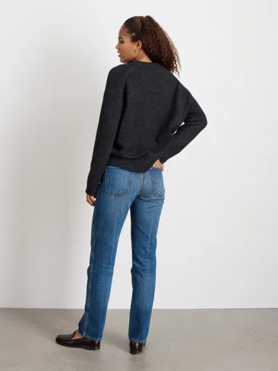 Alex Mill Nottinghill Sweater In Wool Cotton In Charcoal