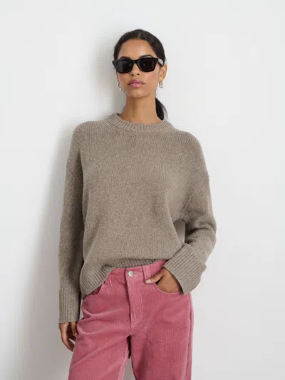 Alex Mill Nottinghill Sweater In Wool Cotton In Walnut
