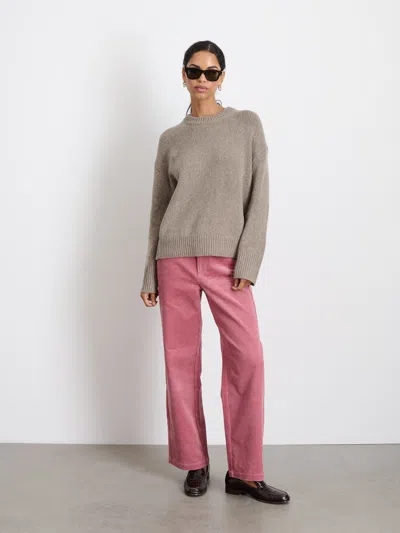 Alex Mill Nottinghill Sweater In Wool Cotton In Walnut