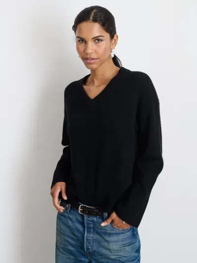Alex Mill Rowan V-neck In Cashmere In Black
