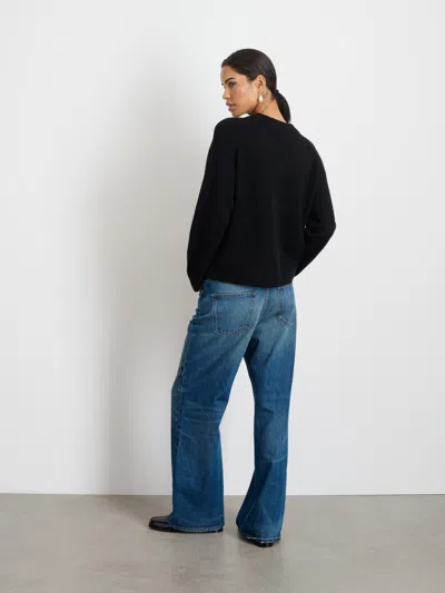 Alex Mill Rowan V-neck In Cashmere In Black