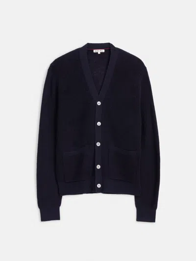 Alex Mill Samuel Cardigan In Wool In Dark Navy