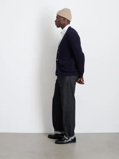 Alex Mill Samuel Cardigan In Wool In Dark Navy