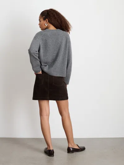 Alex Mill Rowan V-neck In Cashmere In Sterling Grey