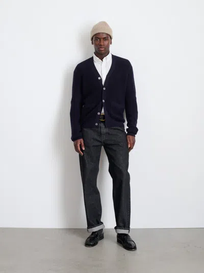 Alex Mill Samuel Cardigan In Wool In Dark Navy