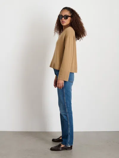 Alex Mill Rowan V-neck In Cashmere In Light Camel