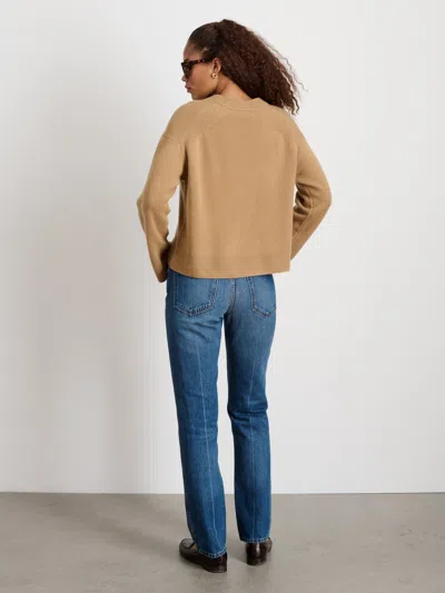 Alex Mill Rowan V-neck In Cashmere In Light Camel