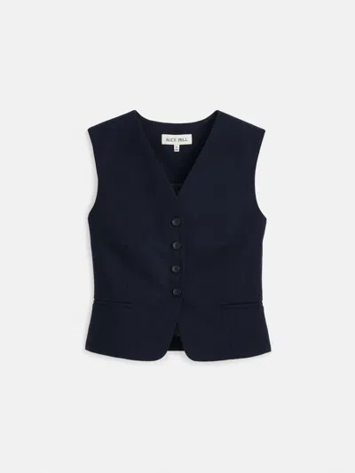 Alex Mill Soho Vest In Wool In Dark Navy