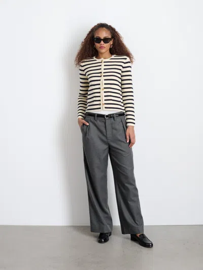 Alex Mill Soho Trouser In Wool In Charcoal