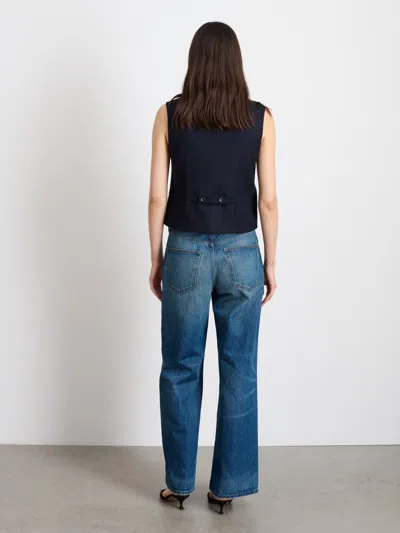 Alex Mill Soho Vest In Wool In Dark Navy