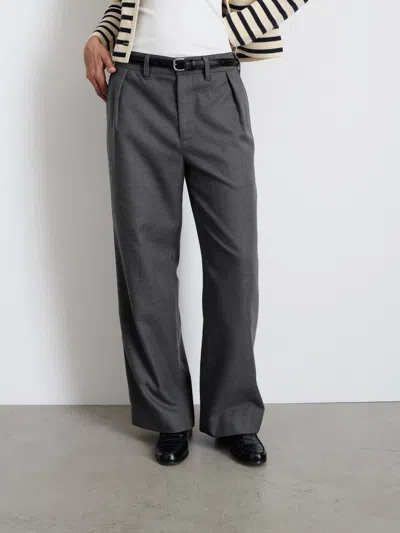 Alex Mill Soho Trouser In Wool In Charcoal