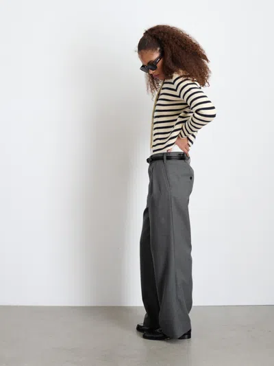 Alex Mill Soho Trouser In Wool In Charcoal