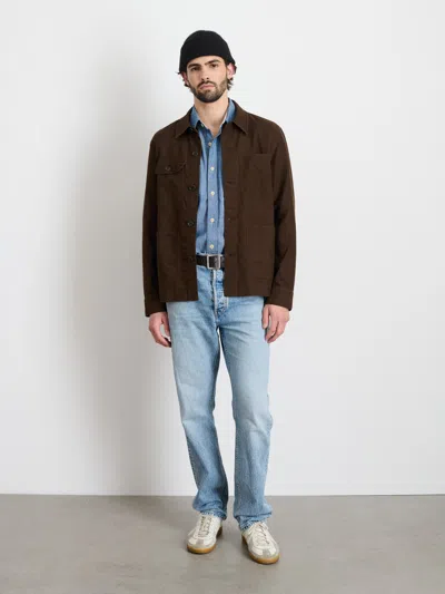 Alex Mill Work Jacket In Chamois In Espresso