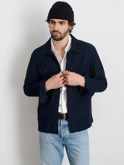Alex Mill Work Jacket In Chamois In Navy