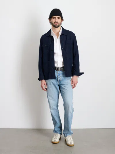Alex Mill Work Jacket In Chamois In Navy