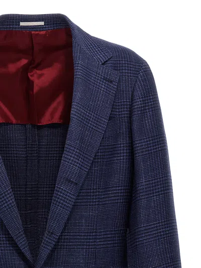 Shop Brunello Cucinelli Check Single Breasted Blazer