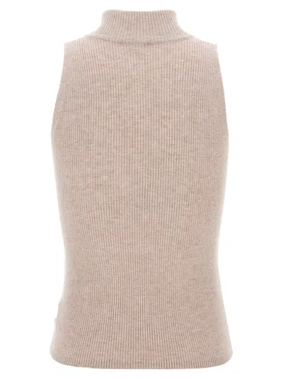 Shop Brunello Cucinelli Glitter Ribbed Vest