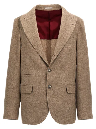 Brunello Cucinelli Single-breasted Blazer With Structured Shoulders