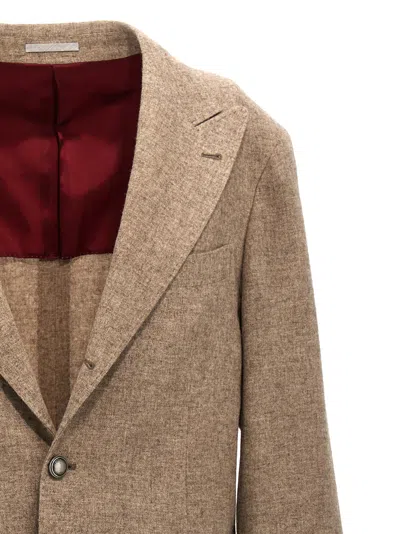 Brunello Cucinelli Single-breasted Blazer With Structured Shoulders