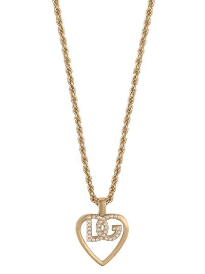 Shop Dolce & Gabbana Logo Charm Necklace