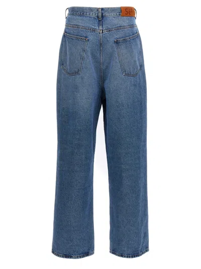 Séfr Blue Disco Cut Jeans In Blue
