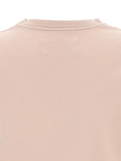 Maison Margiela Reverse Logo T Shirt With In 粉色的