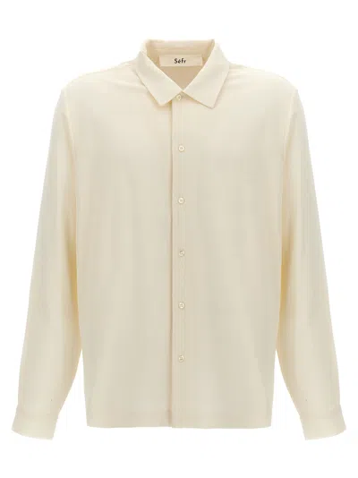 Séfr Sefr Ivory Wool Riku Shirt In White