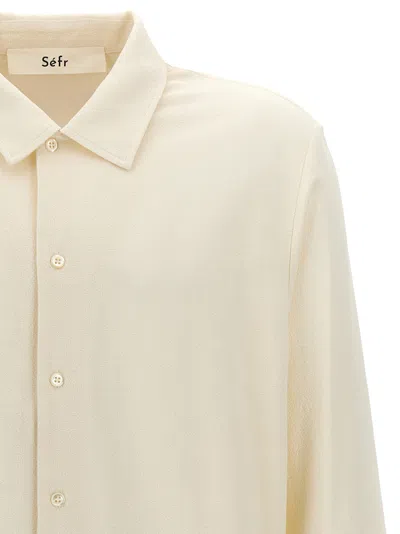 Séfr Sefr Ivory Wool Riku Shirt In White