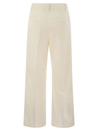 Polo Ralph Lauren Wide-leg Cotton Trousers With Concealed Fly In Lavander