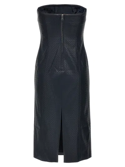 Rotate Birger Christensen 'textured Strapless Midi Dress With Back Slit'