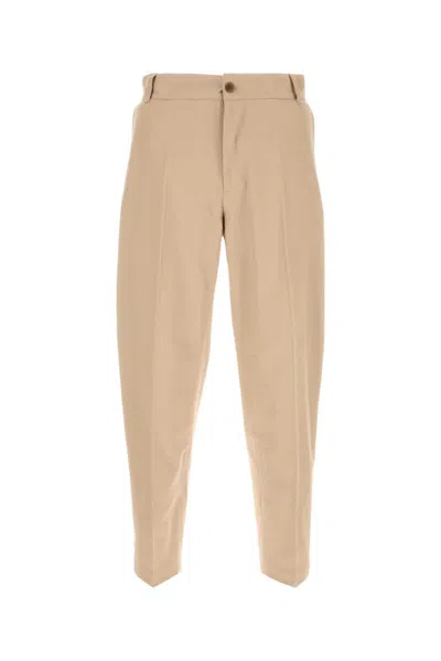 Shop Maison Kitsuné Pants In Beige O Tan