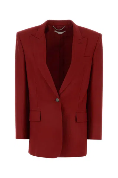 Stella Mccartney Oversize Wool Blazer Flap Pockets In Red