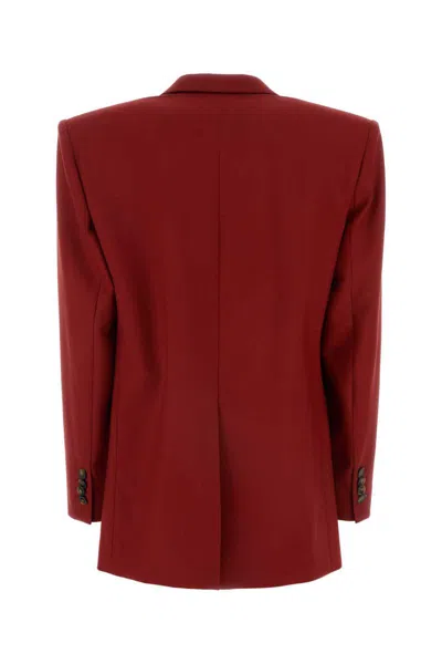 Stella Mccartney Oversize Wool Blazer Flap Pockets In Red