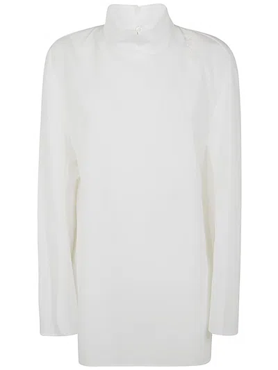 Marni High Neck Long Sleeves Loose Fit In White