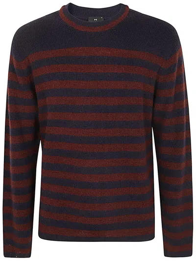 Ps By Paul Smith Ps Paul Smith Striped Wool And Mohair Blend Pullover In Beige