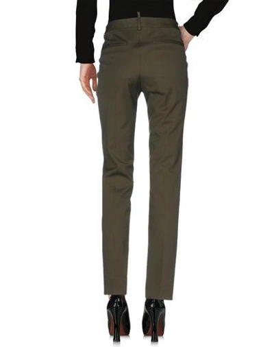 Shop Dsquared2 Casual Pants In Military Green